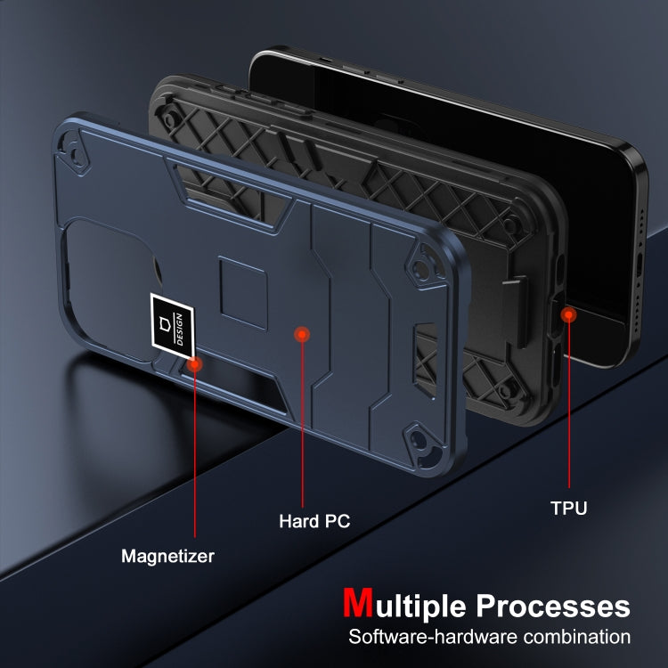For Tecno Pop 7 Pro 2 in 1 Shockproof Phone Case(Blue) - Tecno Cases by PMC TechLife | Online Shopping South Africa | PMC TechLife | Buy Now Pay Later Mobicred
