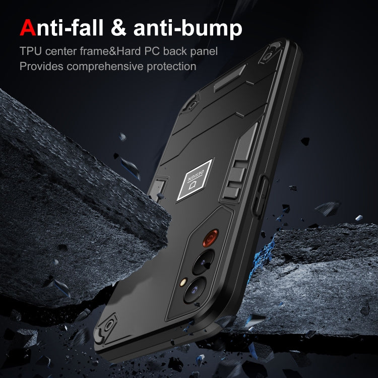 For Tecno Pova 4 2 in 1 Shockproof Phone Case(Black) - Tecno Cases by PMC TechLife | Online Shopping South Africa | PMC TechLife | Buy Now Pay Later Mobicred