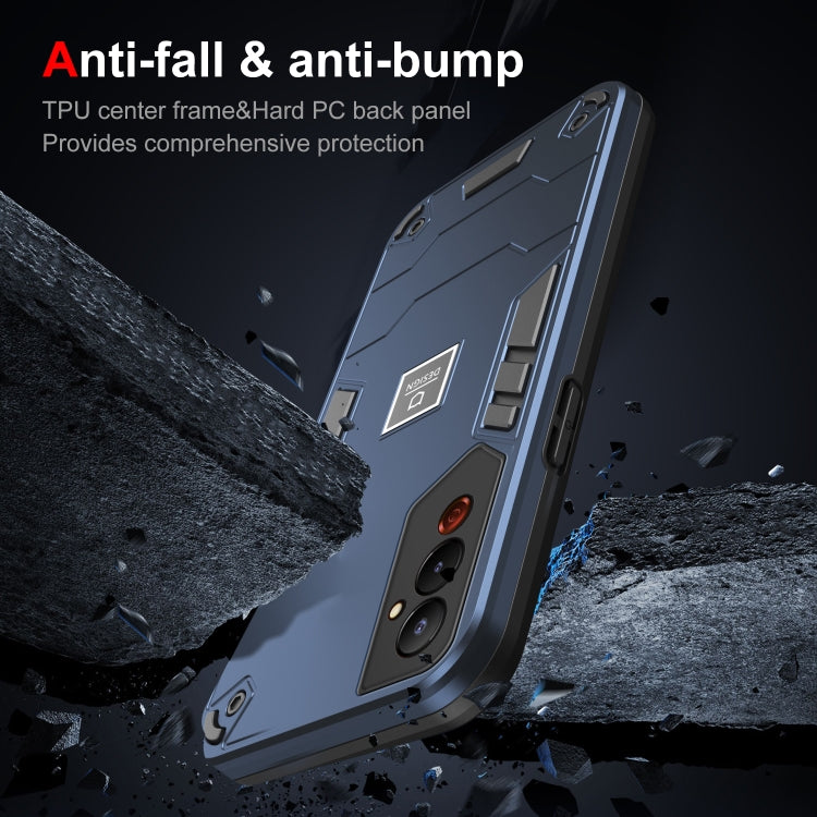 For Tecno Pova 4 2 in 1 Shockproof Phone Case(Blue) - free shipping - PMC TechLife - Order now!