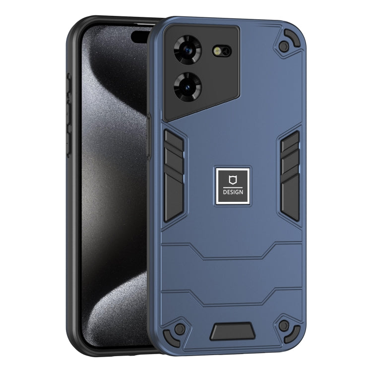 For Tecno Pova 5 2 in 1 Shockproof Phone Case(Blue) - Tecno Cases by PMC TechLife | Online Shopping South Africa | PMC TechLife | Buy Now Pay Later Mobicred