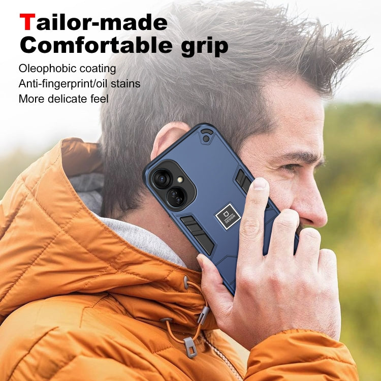 For Tecno Spark 9T 2 in 1 Shockproof Phone Case(Blue) - Tecno Cases by PMC TechLife | Online Shopping South Africa | PMC TechLife | Buy Now Pay Later Mobicred