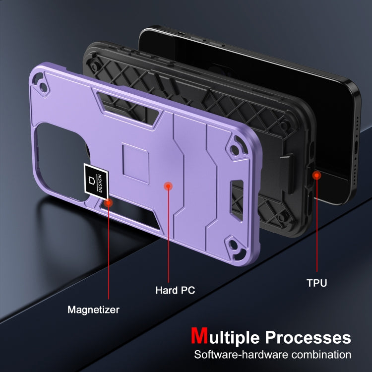 For Tecno Spark 10 5G 2 in 1 Shockproof Phone Case(Purple) - Tecno Cases by PMC TechLife | Online Shopping South Africa | PMC TechLife | Buy Now Pay Later Mobicred
