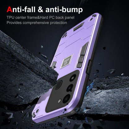 For Tecno Spark Go 2022 2 in 1 Shockproof Phone Case(Purple) - Tecno Cases by PMC Jewellery | Online Shopping South Africa | PMC Jewellery | Buy Now Pay Later Mobicred