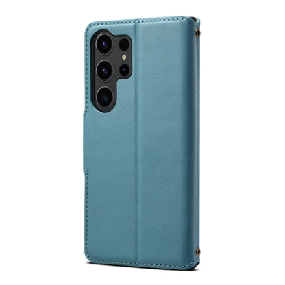 For Samsung Galaxy S24 Ultra 5G Denior Cowhide Texture Wallet Style Leather Phone Case(Blue) - Galaxy S24 Ultra 5G Cases by Denior | Online Shopping South Africa | PMC Jewellery | Buy Now Pay Later Mobicred