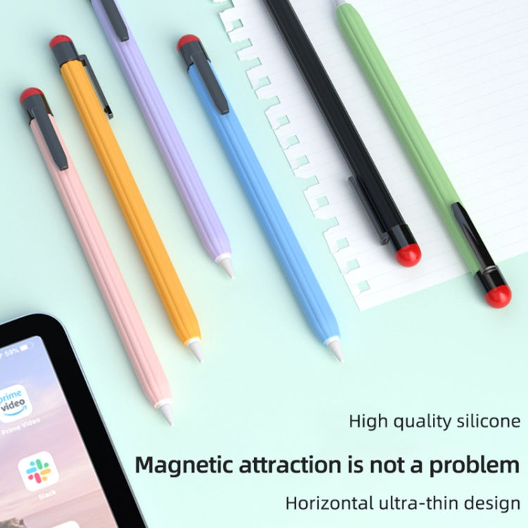 For Apple Pencil 2 Pen Clip Ultra Thin Series Stylus Pen Protective Case(Black) - Pencil Accessories by PMC Jewellery | Online Shopping South Africa | PMC Jewellery | Buy Now Pay Later Mobicred