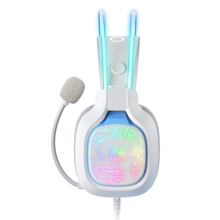 ONIKUMA X22 USB + 3.5mm Colorful Light Wired Gaming Headset with Mic, Cable length: 1.8m(White) - Multimedia Headset by ONIKUMA | Online Shopping South Africa | PMC Jewellery | Buy Now Pay Later Mobicred