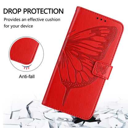 For Xiaomi Redmi K70 / K70 Pro Embossed Butterfly Leather Phone Case(Red) - K70 Cases by PMC Jewellery | Online Shopping South Africa | PMC Jewellery | Buy Now Pay Later Mobicred