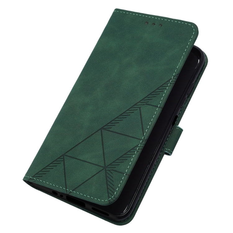 For Motorola Moto G Power 5G 2024 Crossbody 3D Embossed Flip Leather Phone Case(Dark Green) - Motorola Cases by PMC Jewellery | Online Shopping South Africa | PMC Jewellery | Buy Now Pay Later Mobicred