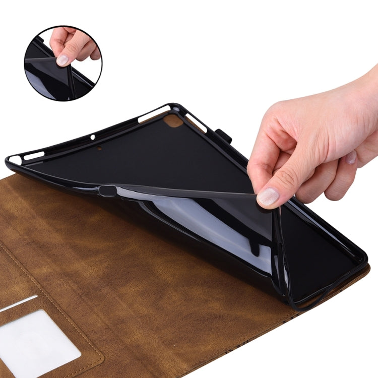 For iPad Pro 12.9 2022 / Air 13 2024 Big Butterfly Embossed Leather Tablet Case(Brown) - iPad Pro 12.9 (2022/2021) Cases by PMC TechLife | Online Shopping South Africa | PMC TechLife | Buy Now Pay Later Mobicred
