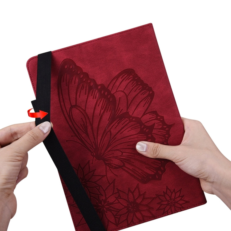 For iPad Pro 13 2024 Big Butterfly Embossed Leather Tablet Case(Red) - iPad Pro 13 2024 Cases by PMC TechLife | Online Shopping South Africa | PMC TechLife | Buy Now Pay Later Mobicred