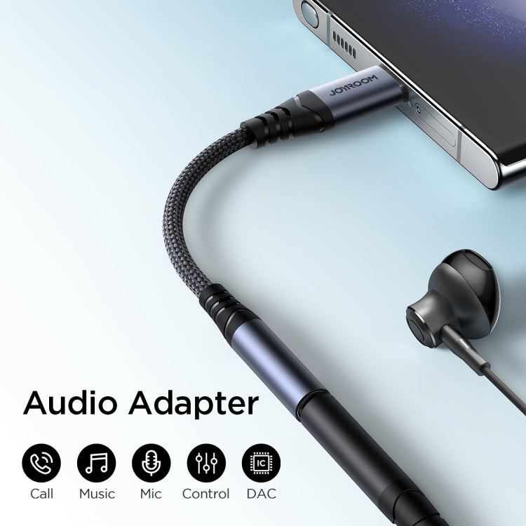JOYROOM SY-C01 USB-C/Type-C to 3.5mm Audio Adapter Cable(Black) - Type-C Adapter by JOYROOM | Online Shopping South Africa | PMC TechLife | Buy Now Pay Later Mobicred