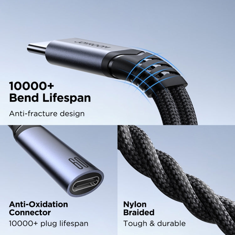 JOYROOM SY-C02 2 in 1 USB-C/Type-C to 3.5mm+USB-C/Type-C Audio Adapter Cable(Black) - free shipping - PMC TechLife - Order now!