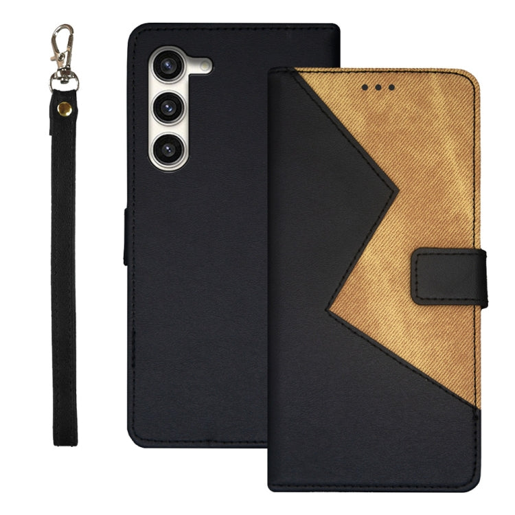 For Samsung Galaxy S24 5G idewei Two-color Splicing Leather Phone Case(Black) - Galaxy S24 5G Cases by idewei | Online Shopping South Africa | PMC Jewellery | Buy Now Pay Later Mobicred