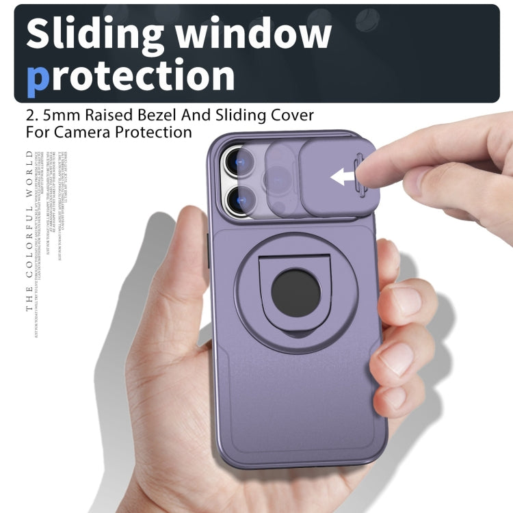 For iPhone 11 Pro Camshield MagSafe Ring Holder Armor Phone Case(Purple) - iPhone 11 Pro Cases by PMC Jewellery | Online Shopping South Africa | PMC Jewellery