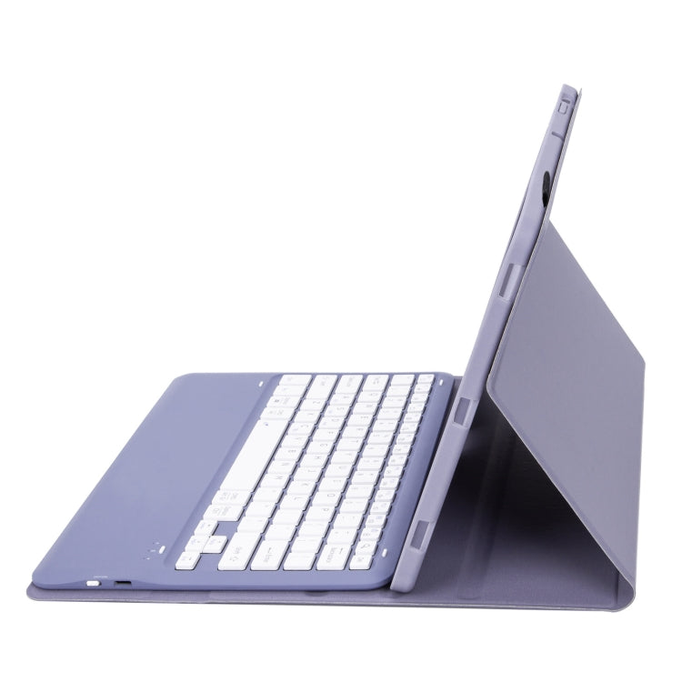 For Honor Pad 9 AH19 TPU Ultra-thin Detachable Bluetooth Keyboard Tablet Leather Case(Purple) - Huawei Keyboard by PMC TechLife | Online Shopping South Africa | PMC TechLife
