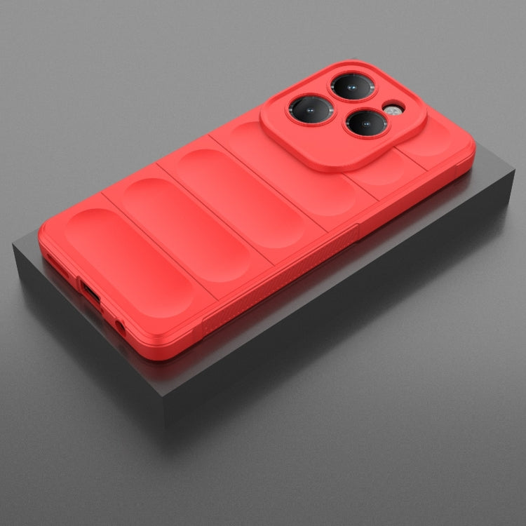 For Infinix Hot 40 Pro / Hot 40 Magic Shield TPU + Flannel Phone Case(Red) - Infinix Cases by PMC TechLife | Online Shopping South Africa | PMC TechLife | Buy Now Pay Later Mobicred