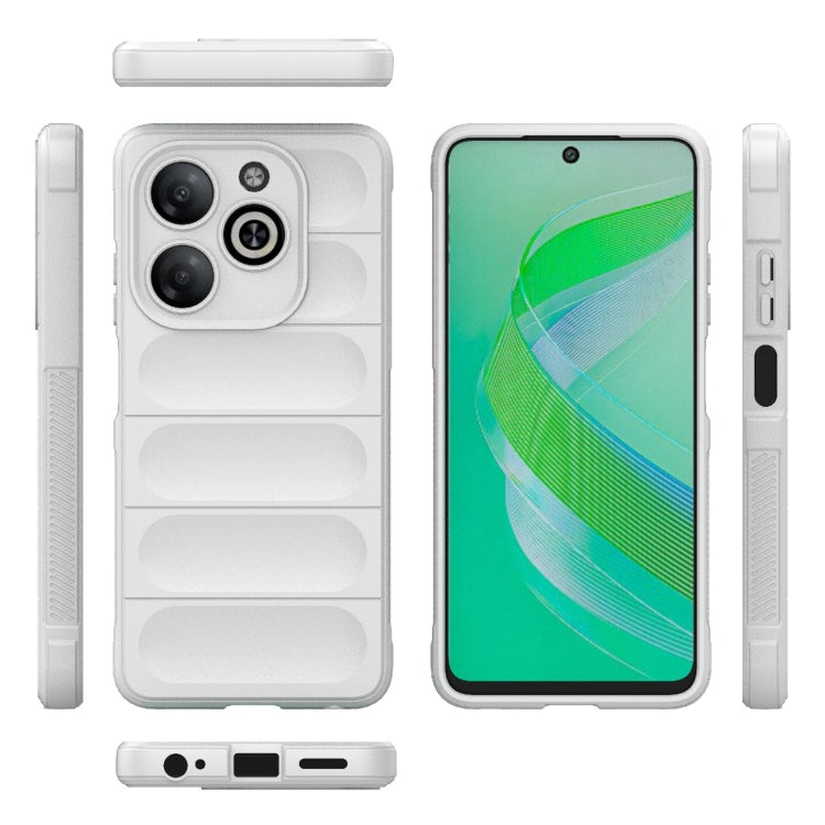 For Infinix Smart 8 Magic Shield TPU + Flannel Phone Case(White) - Infinix Cases by PMC TechLife | Online Shopping South Africa | PMC TechLife | Buy Now Pay Later Mobicred