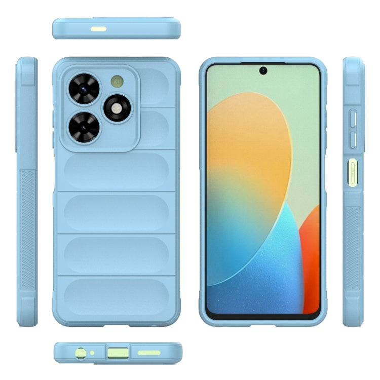 For Tecno Spark Go 2024 / 20C / Pop 8 Magic Shield TPU + Flannel Phone Case(Light Blue) - Tecno Cases by PMC Jewellery | Online Shopping South Africa | PMC Jewellery | Buy Now Pay Later Mobicred