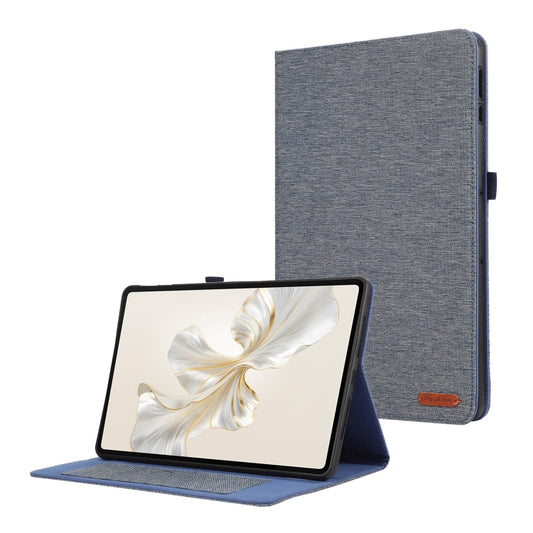 For Honor Pad 9 Fabric Texture Horizontal Flip Leather Tablet Case(Blue) - Honor by PMC Jewellery | Online Shopping South Africa | PMC Jewellery | Buy Now Pay Later Mobicred