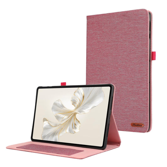 For Honor Pad 9 Fabric Texture Horizontal Flip Leather Tablet Case(Wine Red) - Honor by PMC Jewellery | Online Shopping South Africa | PMC Jewellery | Buy Now Pay Later Mobicred