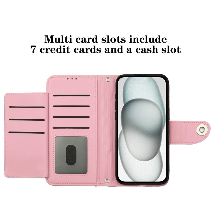 For Google Pixel 9 Pro XL Rhombic Texture Flip Leather Phone Case with Lanyard(Pink) - Google Cases by PMC Jewellery | Online Shopping South Africa | PMC Jewellery | Buy Now Pay Later Mobicred