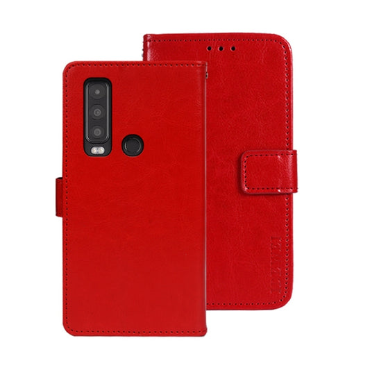 For CAT S75 idewei Crazy Horse Texture Leather Phone Case(Red) - More Brand by idewei | Online Shopping South Africa | PMC Jewellery | Buy Now Pay Later Mobicred