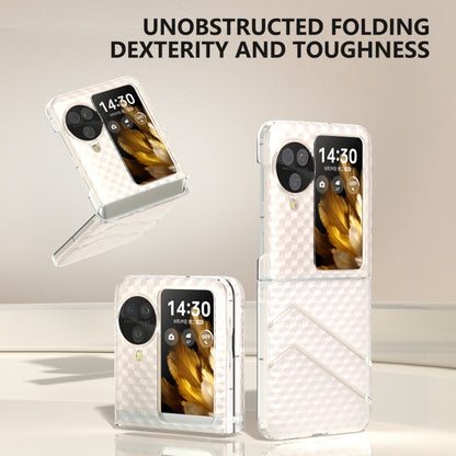 For OPPO Find N3 Flip Wave Pattern Transparent Frosted Phone Case - Find N3 Flip Cases by PMC Jewellery | Online Shopping South Africa | PMC Jewellery | Buy Now Pay Later Mobicred