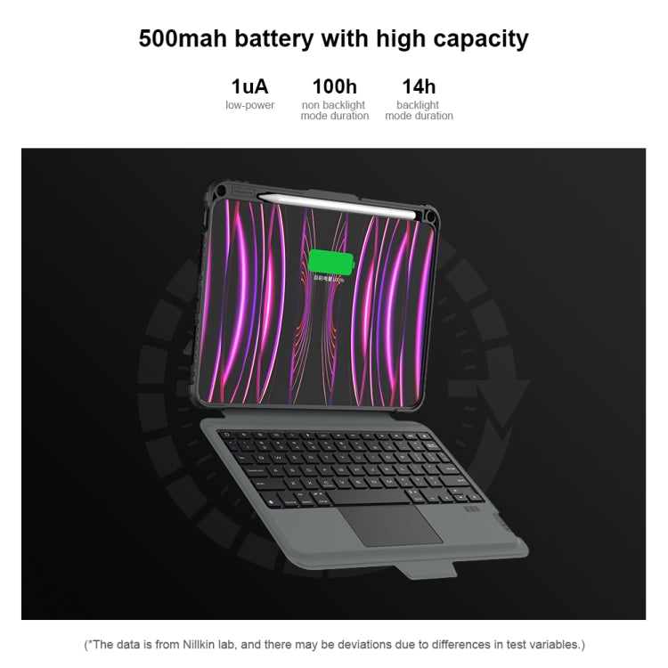 For iPad Pro 11 2024 Nillkin Backlit Version Bumper Link Keyboard Case - free shipping - PMC Jewellery - Order now!