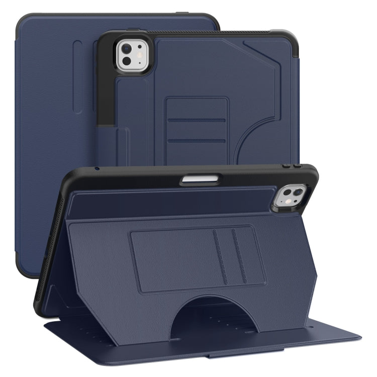 For iPad Pro 11 2024 Notebook Magnetic Leather Tablet Case(Navy Blue) - iPad Pro 11 2024 Cases by PMC Jewellery | Online Shopping South Africa | PMC Jewellery | Buy Now Pay Later Mobicred