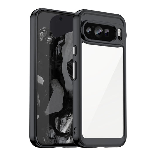 For Google Pixel 9 Pro Colorful Series Acrylic Hybrid TPU Phone Case(Black) - Google Cases by PMC Jewellery | Online Shopping South Africa | PMC Jewellery | Buy Now Pay Later Mobicred