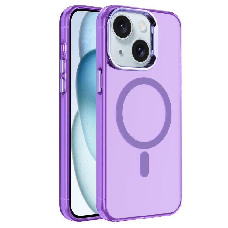 For iPhone 15 Plus Electroplated IMD Magsafe PC Hybrid TPU Phone Case(Purple) - iPhone 15 Plus Cases by PMC Jewellery | Online Shopping South Africa | PMC Jewellery