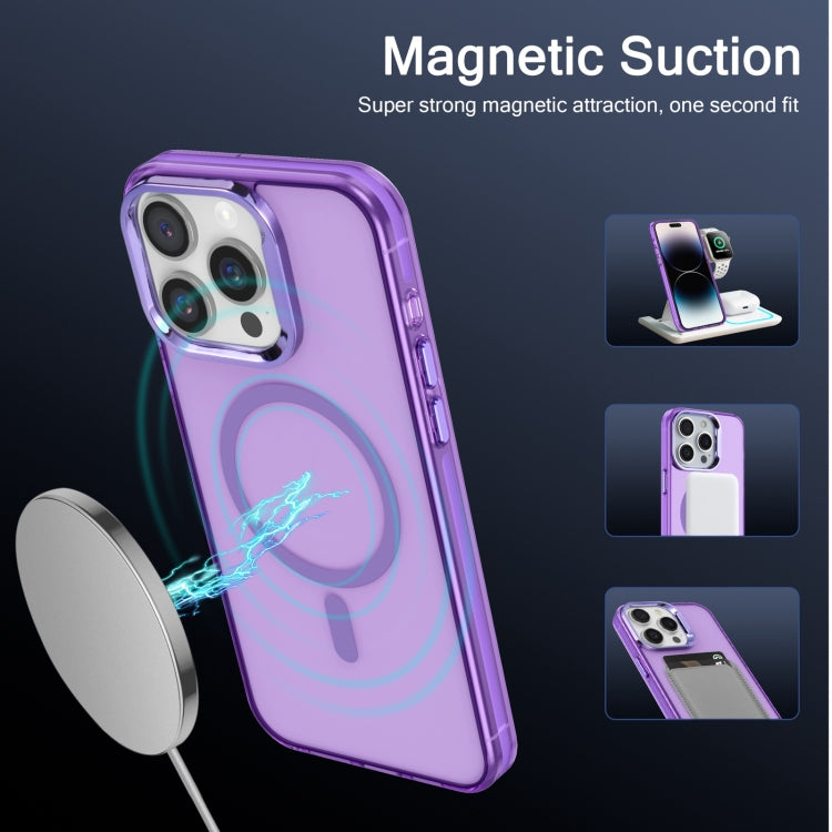 For iPhone 13 Pro Electroplated IMD Magsafe PC Hybrid TPU Phone Case(Purple) - iPhone 13 Pro Cases by PMC Jewellery | Online Shopping South Africa | PMC Jewellery