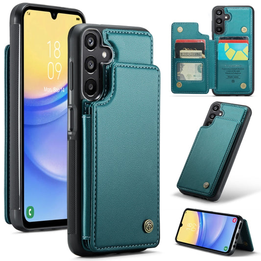 For Samsung Galaxy A15 CaseMe C22 Litchi Texture RFID Anti-theft Leather Phone Case(Green) - Galaxy Phone Cases by CaseMe | Online Shopping South Africa | PMC Jewellery | Buy Now Pay Later Mobicred