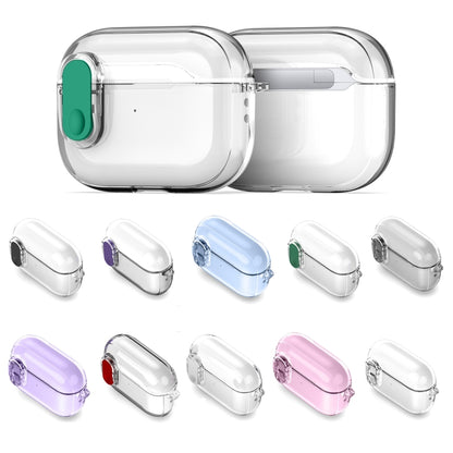 For AirPods Pro 2 DUX DUCIS PECL Series Split Transparent Earphone Case with Hook(Purple) - For AirPods Pro 2 by DUX DUCIS | Online Shopping South Africa | PMC Jewellery | Buy Now Pay Later Mobicred