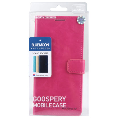 For Samsung Galaxy S24 Ultra 5G GOOSPERY BLUE MOON Crazy Horse Texture Leather Phone Case(Rose Red) - Galaxy S24 Ultra 5G Cases by GOOSPERY | Online Shopping South Africa | PMC Jewellery | Buy Now Pay Later Mobicred