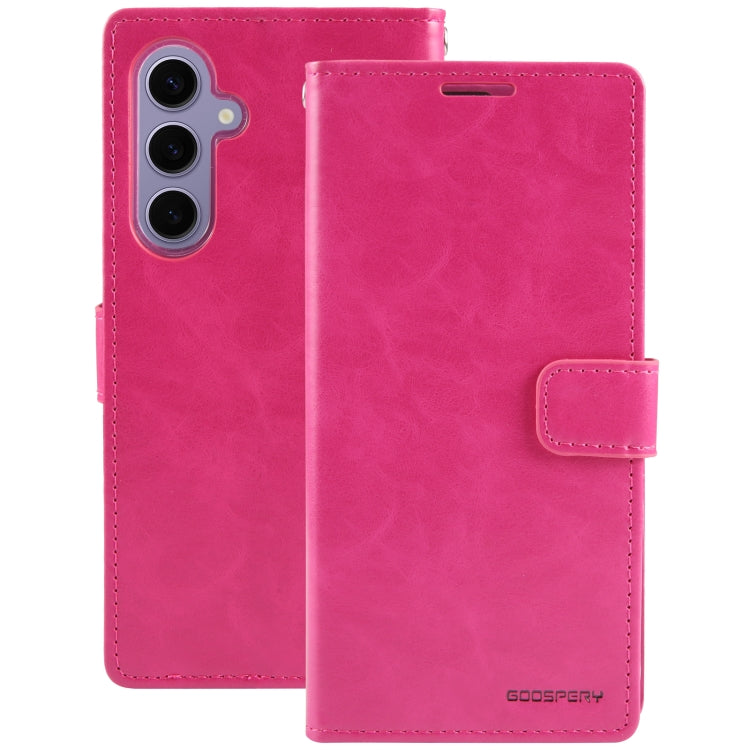 For Samsung Galaxy S24+ 5G GOOSPERY BLUE MOON Crazy Horse Texture Leather Phone Case(Rose Red) - Galaxy S24+ 5G Cases by GOOSPERY | Online Shopping South Africa | PMC Jewellery | Buy Now Pay Later Mobicred