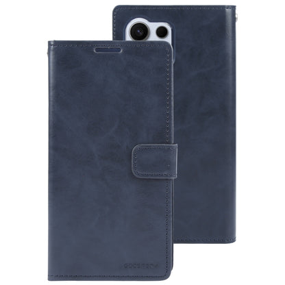 For Samsung Galaxy S24 Ultra 5G GOOSPERY MANSOOR DIARY 9 Card Slots Leather Phone Case(Dark Blue) - Galaxy S24 Ultra 5G Cases by GOOSPERY | Online Shopping South Africa | PMC Jewellery | Buy Now Pay Later Mobicred