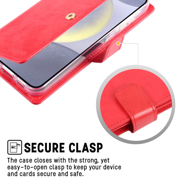 For Samsung Galaxy S24 5G GOOSPERY MANSOOR DIARY 9 Card Slots Leather Phone Case(Red) - Galaxy S24 5G Cases by GOOSPERY | Online Shopping South Africa | PMC Jewellery | Buy Now Pay Later Mobicred