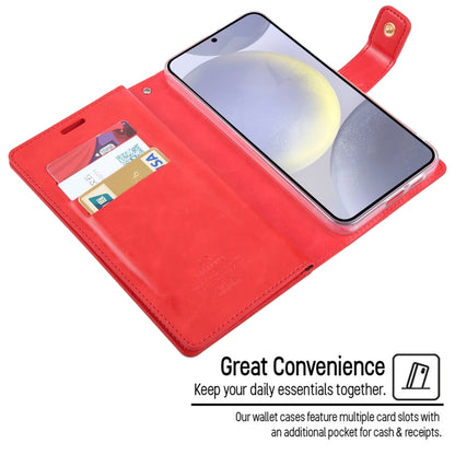 For Samsung Galaxy S24 5G GOOSPERY MANSOOR DIARY 9 Card Slots Leather Phone Case(Gold) - Galaxy S24 5G Cases by GOOSPERY | Online Shopping South Africa | PMC Jewellery | Buy Now Pay Later Mobicred