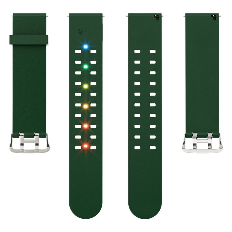 For Apple Watch Series 9 45mm Luminous Colorful Light Silicone Watch Band(Green) - Watch Bands by PMC Jewellery | Online Shopping South Africa | PMC Jewellery