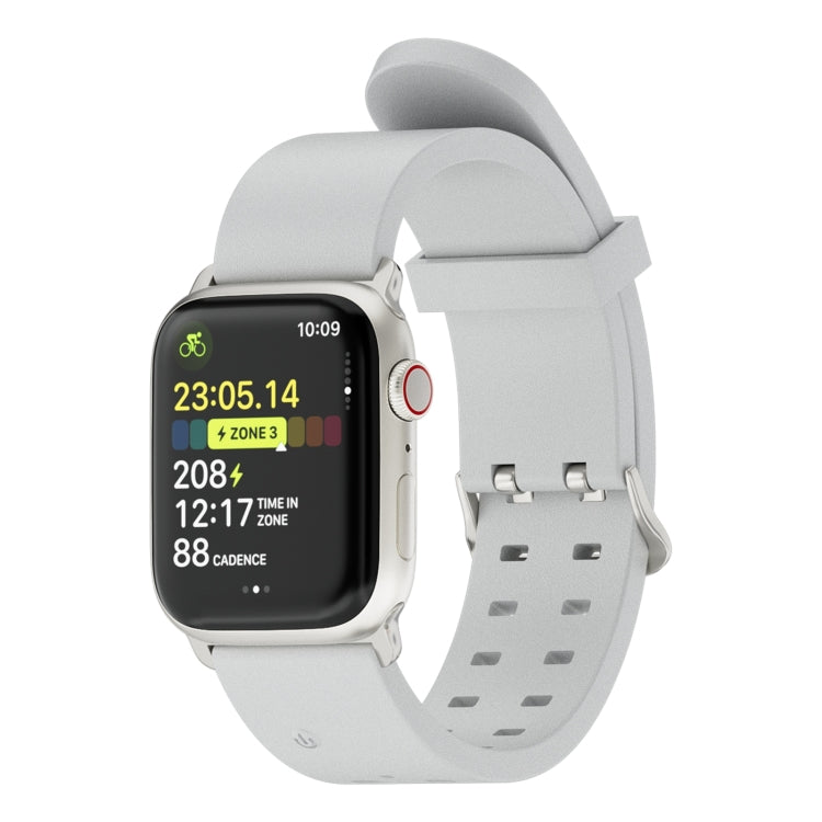For Apple Watch 38mm Luminous Colorful Light Silicone Watch Band(Light Grey) - Watch Bands by PMC TechLife | Online Shopping South Africa | PMC TechLife | Buy Now Pay Later Mobicred