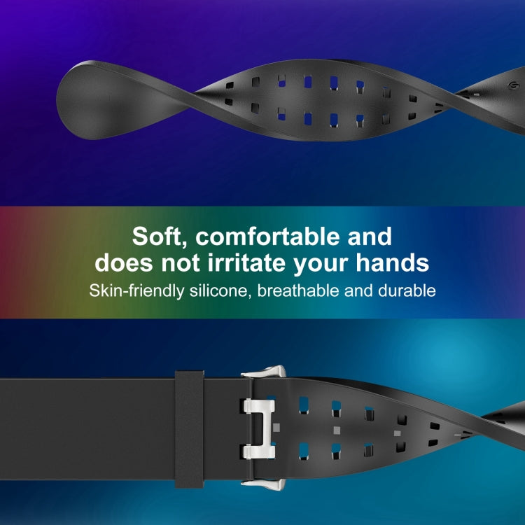 For Apple Watch 42mm Luminous Colorful Light Silicone Watch Band(Light Grey) - Watch Bands by PMC TechLife | Online Shopping South Africa | PMC TechLife