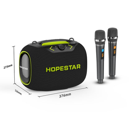 HOPESTAR Party Box 120W Karaoke Bluetooth Speaker with 2 Microphones(Navy Blue) - Desktop Speaker by HOPESTAR | Online Shopping South Africa | PMC Jewellery | Buy Now Pay Later Mobicred