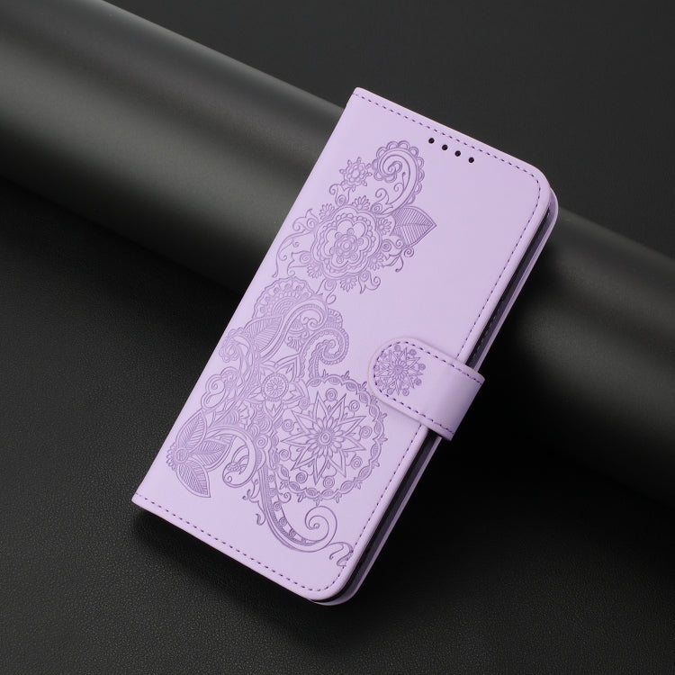 For Tecno Spark Go 2024 Datura Flower Embossed Flip Leather Phone Case(Purple) - Tecno Cases by PMC Jewellery | Online Shopping South Africa | PMC Jewellery | Buy Now Pay Later Mobicred