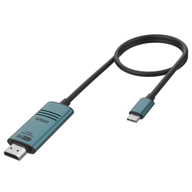 Onten UC982 8K 60Hz USB-C / Type-C to HDMI Video HD Conversion Cable(Pine Green) - Cable & Adapters by Onten | Online Shopping South Africa | PMC Jewellery | Buy Now Pay Later Mobicred