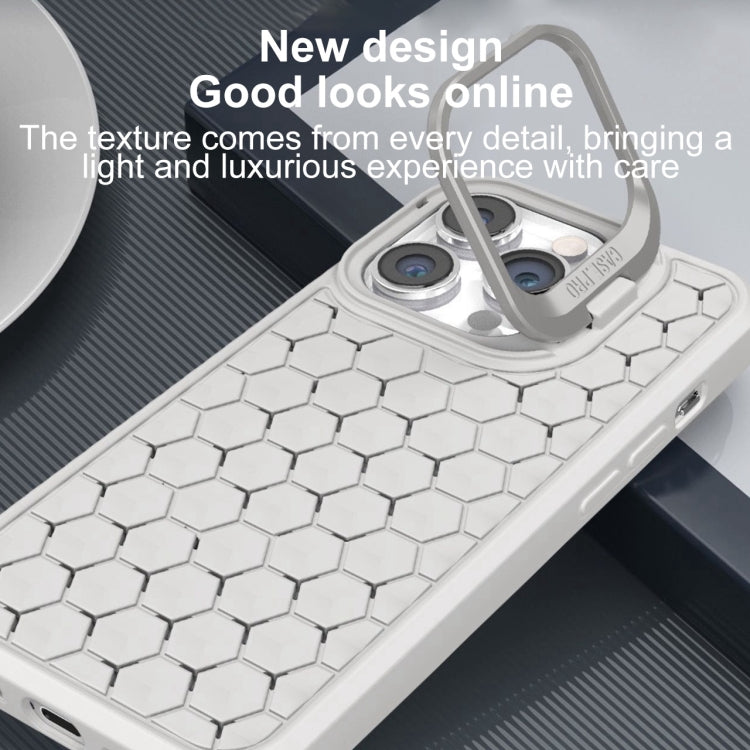 For iPhone 12 Honeycomb Radiating Lens Holder Magsafe Phone Case(Grey) - iPhone 12 / 12 Pro Cases by PMC Jewellery | Online Shopping South Africa | PMC Jewellery