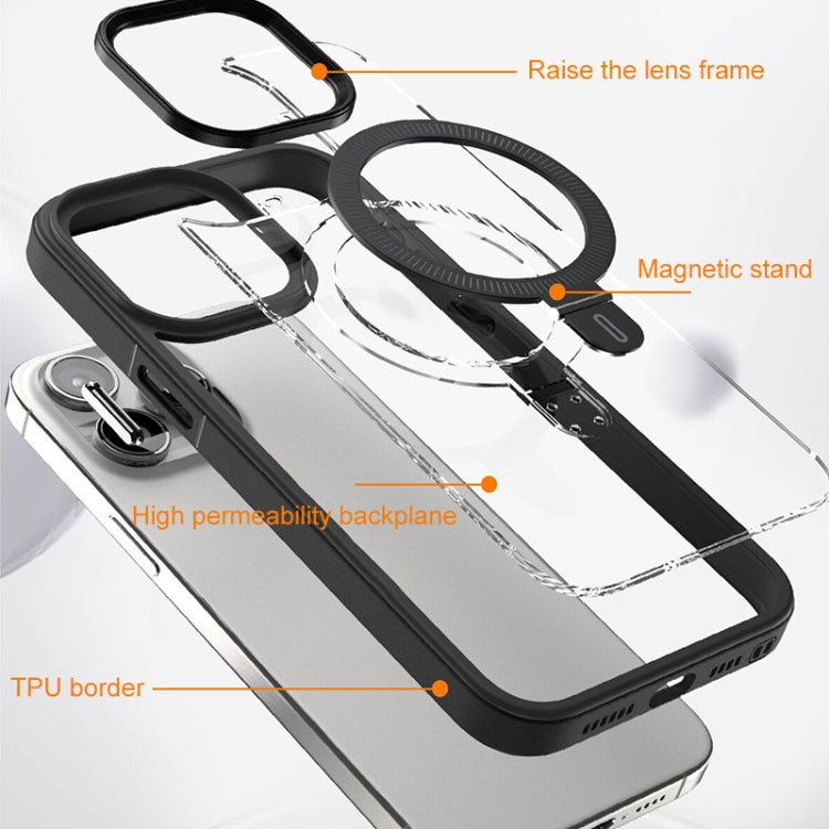 For iPhone 15 Pro Shield Armor MagSafe Holder Phone Case(Deep Purple) - iPhone 15 Pro Cases by PMC TechLife | Online Shopping South Africa | PMC TechLife