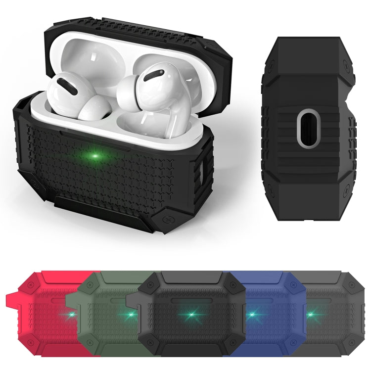 For AirPods Pro 2 Wireless Earphones Shockproof Armor Protective Case(Grey) - For AirPods Pro 2 by PMC Jewellery | Online Shopping South Africa | PMC Jewellery | Buy Now Pay Later Mobicred