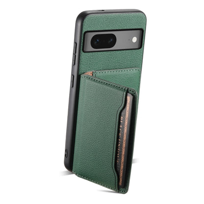 For Google Pixel 7 5G Calf Texture Card Bag Design Full Coverage Phone Case(Green) - Google Cases by PMC Jewellery | Online Shopping South Africa | PMC Jewellery | Buy Now Pay Later Mobicred