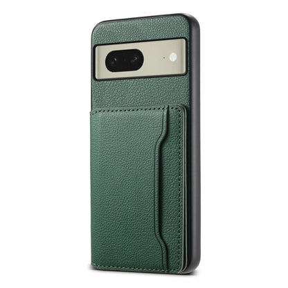 For Google Pixel 8 Calf Texture Card Bag Design Full Coverage Phone Case(Green) - Google Cases by PMC Jewellery | Online Shopping South Africa | PMC Jewellery | Buy Now Pay Later Mobicred